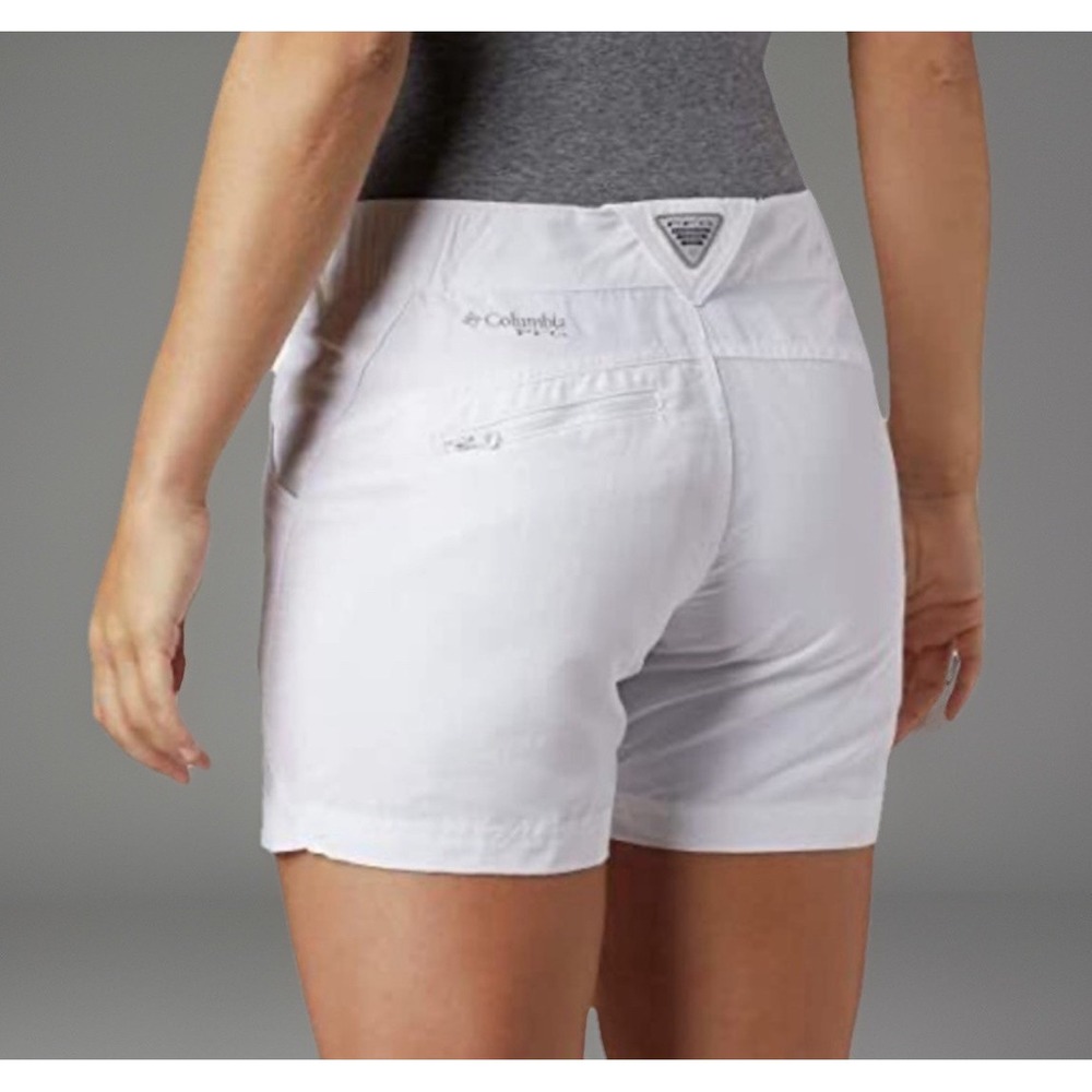 Columbia Womens PFG Coral Point II Fishing Outdoor Hiking Shorts White Large NWT